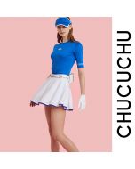 CHUCUCHU高尔夫服饰女装 短裙女士/边缘配色成套