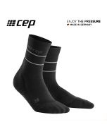 CEP 男士运动跑步马拉松中筒袜 反光压缩袜