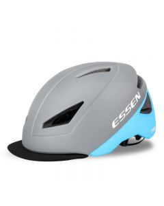essen自行车头盔防晒山地车公路车单车安全帽子城市通勤骑行装备-Grey