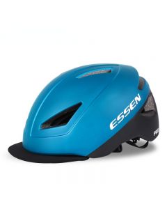 essen自行车头盔防晒山地车公路车单车安全帽子城市通勤骑行装备-Blue