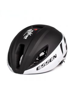 ESSEN山地自行车头盔气动公路车单车装备骑行安全帽一体成型男女2-黑/白