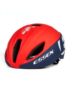 ESSEN山地自行车头盔气动公路车单车装备骑行安全帽一体成型男女2-白/红