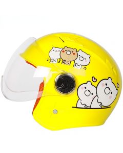 ESSEN 儿童头盔电动电瓶车安全帽四季通用男女孩小宝宝夏季防晒款-Yellow