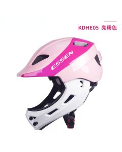 essen儿童滑步车头盔平衡车全盔安全帽单车保护装备骑行护具套装无护具-Pink