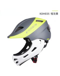 essen儿童滑步车头盔平衡车全盔安全帽单车保护装备骑行护具套装无护具-Grey