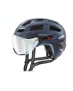 uvex finale visor V自行车头盔 德国优维斯盔镜一体光感变色镜片城市骑行头盔-Blue-52~57cm