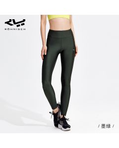 Rohnisch瑜伽裤女夏天薄款透高腰提臀健身裤高端专业瑜伽服紧身裤-Green-M