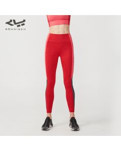 ROHNISCH卢奈诗 Melange柔滑感紧身瑜伽运动裤 三色拼接修饰腿型-Pink-XS
