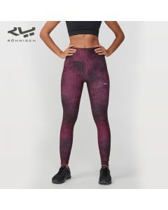 ROHNISCH卢奈诗 Flattering条纹紧身运动长裤 瑜伽健身排汗透气-Purple-XS