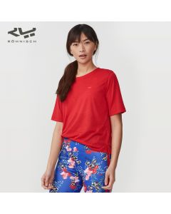 ROHNISCH卢奈诗 Sheer轻盈感运动T恤时尚瑜伽训练短袖 宽松版型-Red-XS