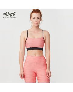 ROHNISCH卢奈诗 Wave包裹感运动文胸 可拆卸胸垫 美背瑜伽BRA-Pink-L
