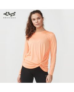 ROHNISCH卢奈诗｜Knot轻柔感长袖衫 独特结饰 宽松版型-Orange-XS