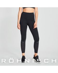 ROHNISCH卢奈诗Shiny Mesh 紧身裤运动冬季跑步健身长裤户外裤子-Black-XS
