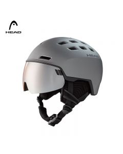 HEAD海德 21新款男款舒适保暖透气滑雪头盔雪镜一体盔安全防护-Grey-XXL