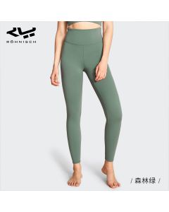 Rohnisch瑜伽裤女高腰提臀夏季薄款紧身裤外穿裸感高端专业健身裤-Green-XS