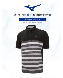 Mizuno-男士运动翻领POLO衫