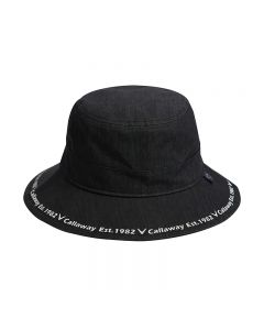 Callaway卡拉威高尔夫球帽男22夏季DENIM BUCKET渔夫帽运动遮阳帽-Black