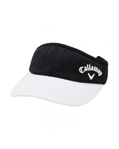 Callaway卡拉威高尔夫球帽女22夏季COLLECTION遮阳帽子白色无顶帽-黑/白
