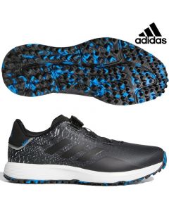 Adidas阿迪达斯 男士高尔夫球鞋 运动鞋 S2G SL BOA 黑白蓝GV9789