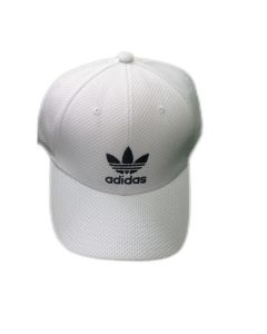 Adidas（阿迪达斯）高尔夫球帽 三叶草运动帽子 透气健身帽 棒球帽男-White