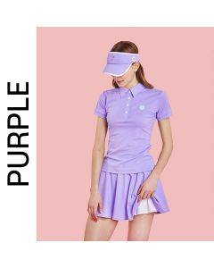 CHUCUCHU 高尔夫服饰女装 夏装短袖T恤（C LOGO）-Purple-S