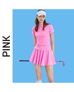 CHUCUCHU 高尔夫服饰女装 夏装短袖T恤（C LOGO）-Pink-S