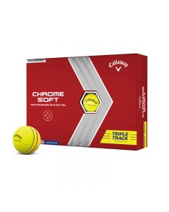 callaway卡拉威高尔夫球CHROME SOFT黄色三轨科技款三层球