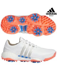 adidas阿迪达斯 女士高尔夫球鞋TOUR360 白银红GV7248