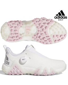 adidas阿迪达斯 女士高尔夫球鞋 CODECHAOS 22 白粉GX3944 BOA扭锁款