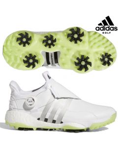 Adidas阿迪达斯 男士高尔夫球鞋  TOUR360 BOA运动鞋 白银绿黄GX9683