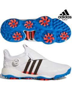 Adidas阿迪达斯 男士高尔夫球鞋TOUR360 BOA 运动鞋 白黑蓝GY5336 黑色GY5338-White-EU 39
