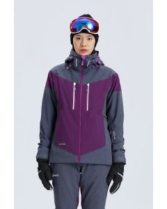 芬兰HALTI 女士保暖拼接防风防水舒适耐磨单双板滑雪服H059-2257-Purple-160