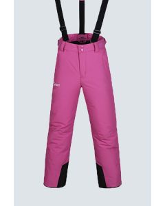 芬兰HALTI 儿童防风防水保暖单双板舒适背带滑雪裤H059-2281-玫红色-120