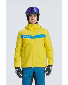 芬兰HALTI 男士防风防水弹力柔软保暖单双板滑雪夹克H106-0054-Yellow-170