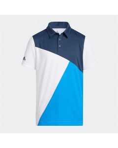 adidas阿迪达斯 高尔夫服装儿童青少年款短袖T恤polo衫-Dark Blue-128