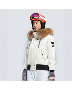 芬兰HALTI冬季女款滑雪服Revontulet保暖滑雪夹克女HSJAA26076S-White-160