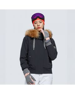 芬兰HALTI冬季女款滑雪服Revontulet保暖滑雪夹克女HSJAA26076S-Black-160