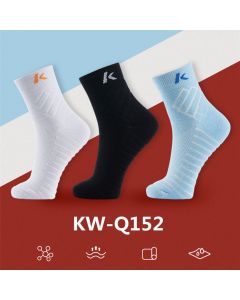 Kawasaki川崎羽毛球运动袜子男运动中袜 KW-Q152 