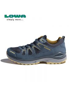 LOWA春秋户外运动男鞋INNOX EVO GTX专业低帮防水越野跑鞋L310611-Dark Blue-EU 43.5