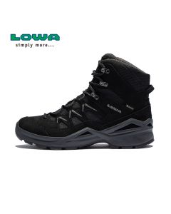 LOWA春秋户外防水登山鞋徒步鞋SIRKOS EVO GTX男式中帮鞋L310801-Black-EU 40