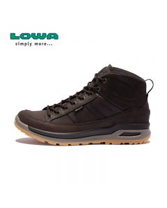 LOWA春秋户外男士休闲徒步鞋PRAGUE GTX中帮防水通勤鞋L510628-Brown-EU 40