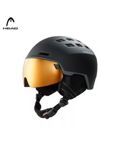 HEAD海德 男款新款滑雪头盔雪镜一体盔宝丽来镜片保暖透气RADAR-Black-L