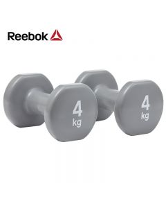 Reebok 锐步 哑铃套装 男女士健身器材 家用健身房 小哑铃 RAWT-16154 灰色-4kg/2只装