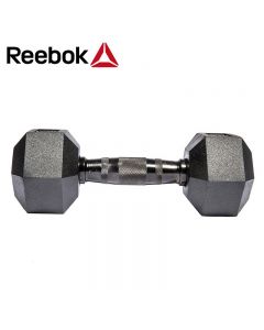 锐步(Reebok) 哑铃六角男士包胶手铃 家用运动健身器材 RSWT-11250（25KG）单支装