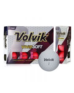 VOLVIK沃维克高尔夫球 三层职业款golf球柔软球感辅助击球轨迹彩球VIVID Soft 三层球-White