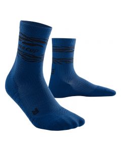 CEP 男士运动马拉松跑步中筒袜 ANIMAL动物压缩袜-Blue-M