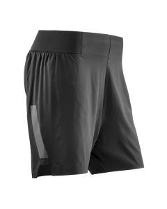 CEP Run运动短裤男宽松五分裤 健身训练马拉松跑步短裤-Black-S