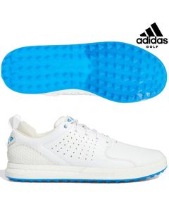 Adidas阿迪达斯 男士高尔夫球鞋 FLOPSHOT 运动鞋 白蓝GV9668 黑红GV9670-White-EU 39