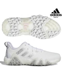adidas阿迪达斯 女士高尔夫球鞋 CODECHAOS 22 白银粉GX3933 鞋带款-White-EU 37