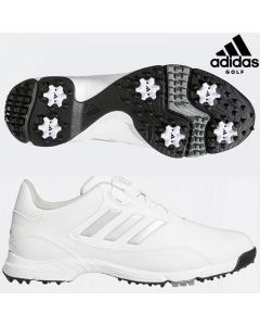 Adidas阿迪达斯 高尔夫鞋男防水BOA扭锁活动钉鞋子-White-EU 39
